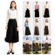 betu high waist pleated skirt for women 2025 spring new commuter A-line skirt midi skirt
