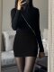 Large-size sexy high-waisted skirt with slim fit and tight slim and short one-step hip elastic base skirt for women