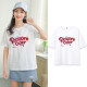 JR Zhenweis pink high-end short-sleeved T-shirt for women 2025 new hot spring and summer pure cotton loose casual top