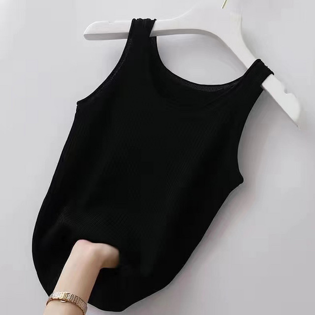 LY Zhenweis women's clothing 2025 spring new versatile solid color comfortable and fashionable suspender base top for women's vest