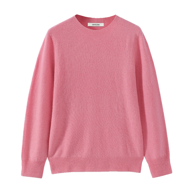JW Jenvis women's long-sleeved sweater 2024 new winter solid color round neck base pullover ladies knitted sweater