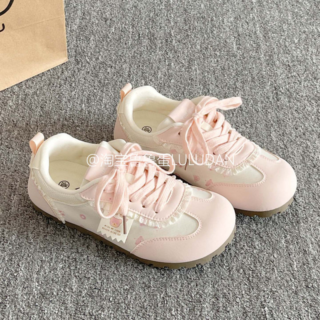 
Lulu Dan retro moral training shoes for women 2025 new popular spring and autumn thin-soled sports shoes versatile Korean sneakers