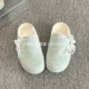Lulu Egg Winter Muller Baotou Half Slippers Women's Shoes for Outerwear 2025 New Warm Plus Velvet Two-Cotton Shoes Birkenstock Shoes