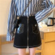Large size versatile zipper short skirt for women in spring and summer new style ins super hot high waist slimming one-piece hip-covering skirt