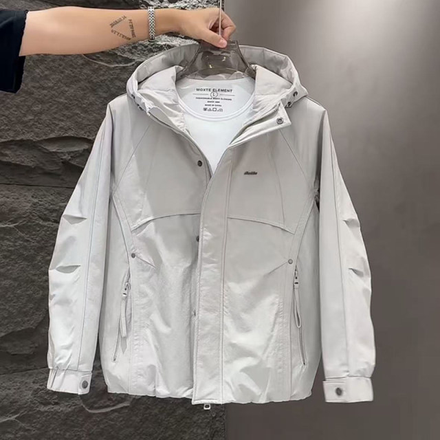 Men's workwear cotton jacket winter hooded cotton thickened warm jacket short jacket men's casual two-cotton jacket