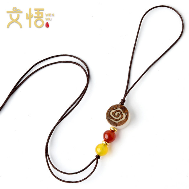 Mobile phone lanyard short hand-woven keychain semi-finished mobile phone chain pendant DIY accessories pendant rope