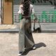 American retro pocket denim skirt for women in spring and summer 2025 new high-waisted slim and versatile A-line midi skirt
