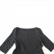 New spring and summer women's mid-sleeved T-shirt shirt with one-length collar pullover slim side zipper splicing irregular top F6S
