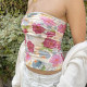 DARLINGAGA Vacation style Dopamine Flower Strap Vest Women's Wrinkled Slim Seaside Wear Slim Body Clothes