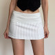 DARLINGAGA simple casual style low waist sexy striped skirt women zipper slim hip skirt short skirt