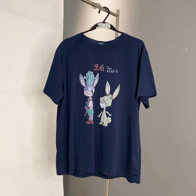 
Fun Paradise ~ T-shirt collection 100 cotton versatile round neck printed bead embroidery/ towel embroidery short-sleeved T-shirt for women DQJ