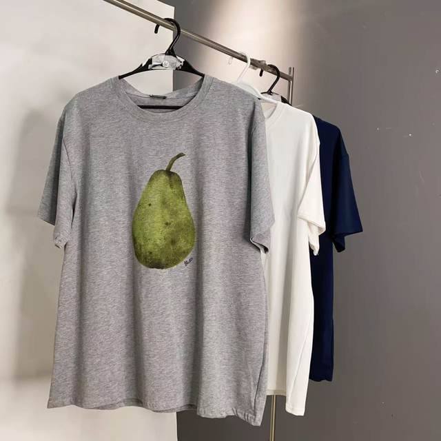 
Fun Paradise ~ T-shirt collection 100 cotton versatile round neck printed bead embroidery/ towel embroidery short-sleeved T-shirt for women DQJ