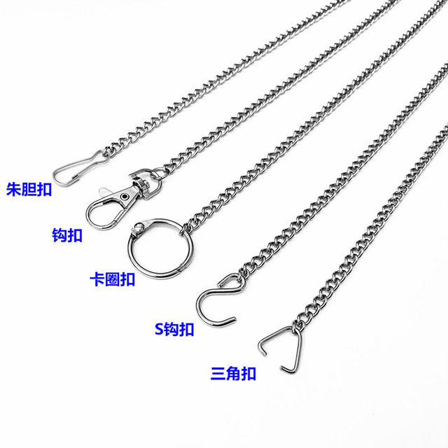 Zhu Dan buckle DIY advertising tag chain 304 stainless steel tree brand metal chain parking space chain hanging chain hook buckle
