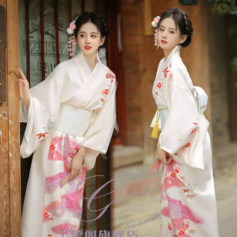 神明少女和服女复古和风小清新温柔改良日式外景摄影写真拍照