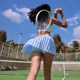ABMY Summer Sea Salt Anti -Anti -light Tennis pleated skirt hot girl is all -matched irregular A -line skirt
