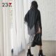 23rd in the 23rd Japanese autumn and winter commuting loose sheepskin stitching A -shaped half -body skirt in the long leather skirt mall the same model
