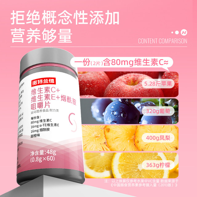 Notland Niacinamide Tablets Vitamin C Vitamin E Chewable Tablets Official Flagship Store Genuine Niacin Tablets for Men and Women