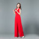 New original thin trousers wide leg pants women's summer chiffon slim high waist jumpsuit suit Western style fashion
