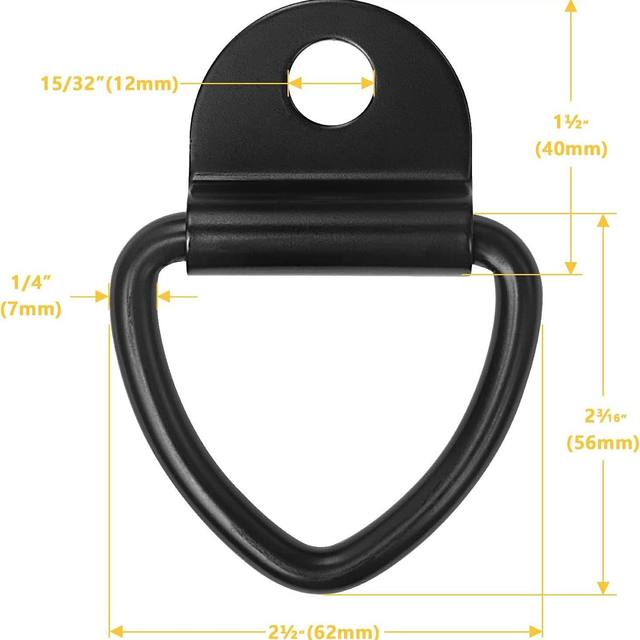 Truck container pull ring floor hook truck modified fixed pickup cargo rope D -shaped fixed hanging buckle ring

