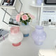 ins dopamine glass vase water-raised flowers living room flower arrangement B&B home TV cabinet medieval flower utensils purple