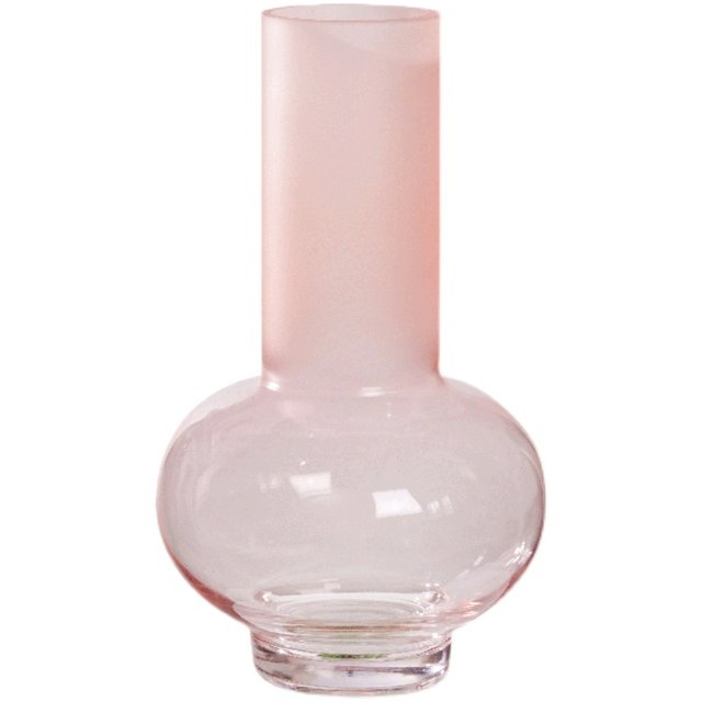 Light luxury pink glass vase vase modern minimalist home living room model room soft decoration decoration ideas
