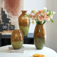 Medieval handmade glass vase, retro brown-green oriental aesthetics, atmosphere, home decoration, Japanese-style ornaments