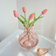 Light luxury pink glass vase vase modern minimalist home living room model room soft decoration decoration ideas