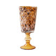 Zhouzhoujia American leopard print medieval glass vase light luxury high-end decoration retro home vase tall flower vessel