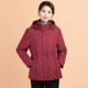 Lightweight cotton-padded jacket for small mothers, middle-aged and elderly women's cotton-padded jackets, autumn and winter short quilted jackets, large size cotton-padded jackets