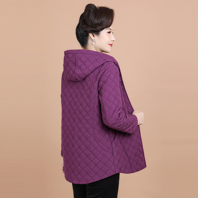 Middle-aged and elderly autumn and winter cotton-padded clothes for women and mothers, short cotton-padded jackets, thin cotton-padded clothes, large-size quilted jackets, 60 and 50 years old
