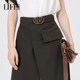 Lef Adiller Army Green Retro Skirt Women's Summer New Asymmetric Commuter Temperament Slim Skirt