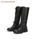 Saturday high tube knight boots for women's new winter Maillard retro belt buckle thick-soled Martin boots