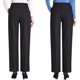 Mom's straight-leg pants, autumn casual elastic plus velvet granny pants, big-footed loose pants for middle-aged and elderly women