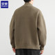 Luo Meng Cardigan Jacket Men's Spring and Autumn New Tide Brand Advanced Leisure Stand -collar Jacket Loose Knit Sweaters
