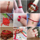 Small gold red rope braided rope handmade DIY material braided wire hand rope bracelet anklet jade wire pendant lanyard thin