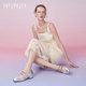 True Beauty Poetry Silver Wing Girl's Spring New Sheepskin Thick Heel Silver Mary Jane Shoes Women's J6621AQ4