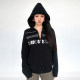 FUNOFF Fair Island Bath Style Black Zipper Hooded Sweater Jacket 2024 Winter Christmas Knitted Top for Women