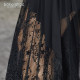 Dayiyan irregular solid color mesh lace spliced ​​pleated skirt temperament lace umbrella skirt French high-end women's soft gluten