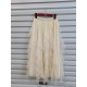 2025 Spring and Autumn New Irregular Ruffled Vulgar Fairy Skirt Mid-length High Waisted Gauze Skirt Long Skirt
