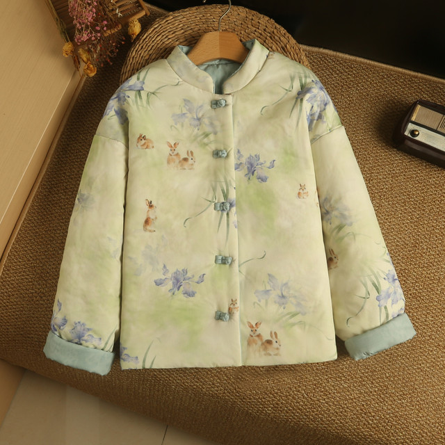 Young mother's clothing autumn and winter new light national style cotton clothing middle-aged and elderly women's clothing warm cotton jacket jacket new Chinese style cotton clothing