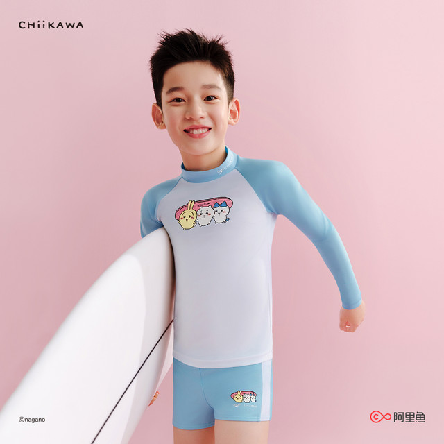 New SpeedoCHIIKAWA series playful printed boys' comfortable boxer swimming trunks