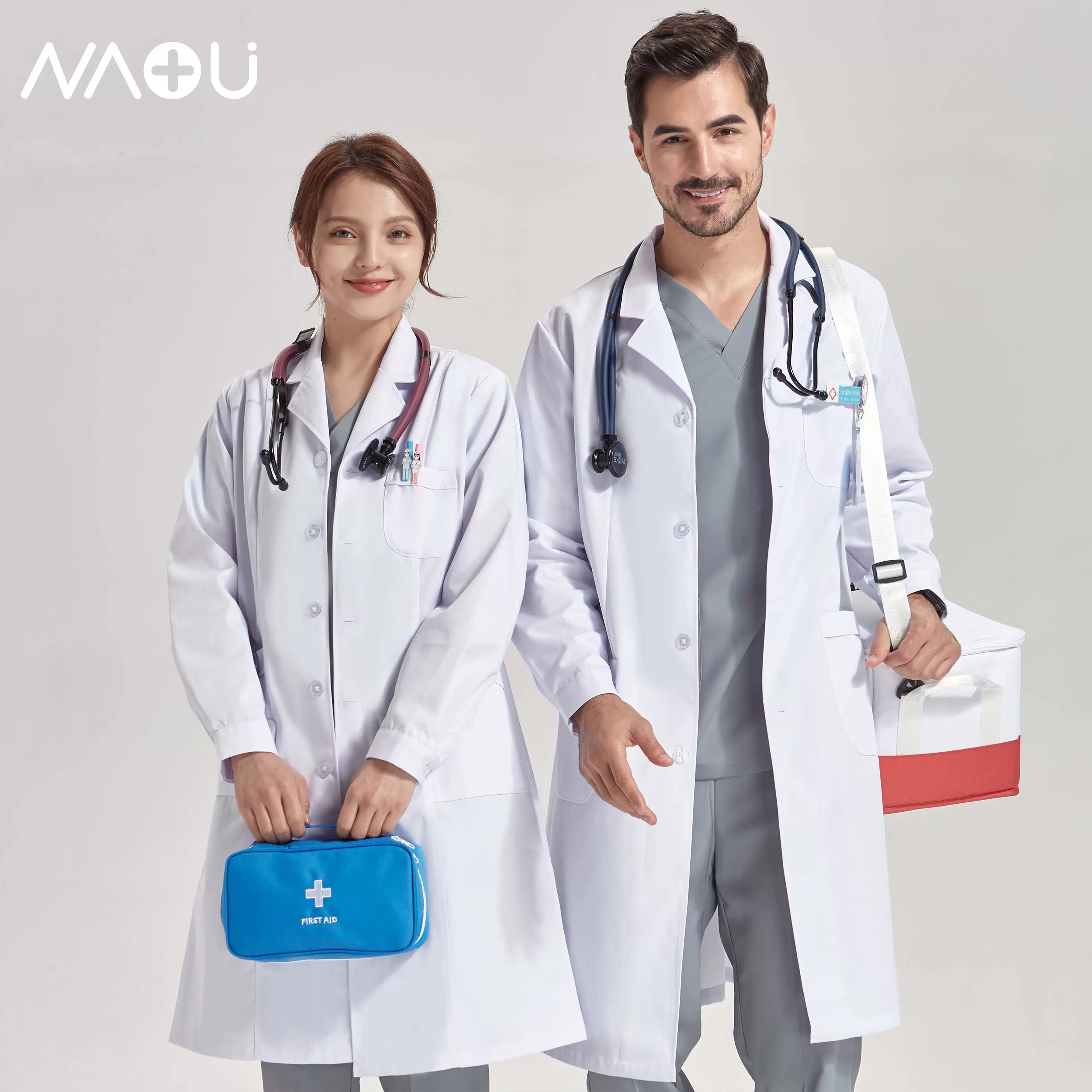 医用白大褂大衣长袖短袖医生服女实验服医师护士服