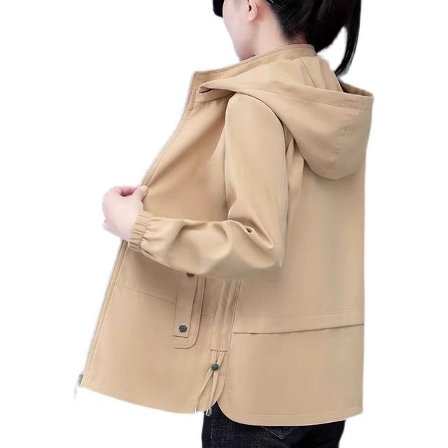 
High-end short jacket for women's spring and autumn new windbreaker casual mother's Korean loose jacket versatile women's jacket