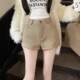 White straight-leg shorts for women in spring and summer 2025 new slim fit and slim small high-waisted casual hot girl A-line hot pants