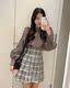 Female! Unique original S home high-waisted ruffled trumpet mini skirt