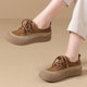 Plus size women's shoes 41 to 43 new autumn and winter spring wide and fat outer wear super soft special brand leather shoes 2024