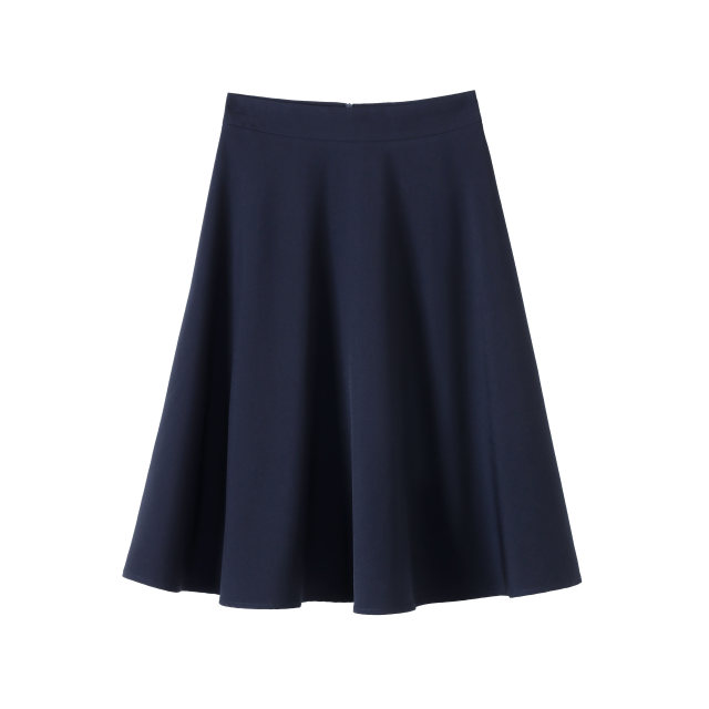 Navy blue temperament professional commuting skirt for women 2025 spring and autumn high waist loose slim drooping large umbrella skirt