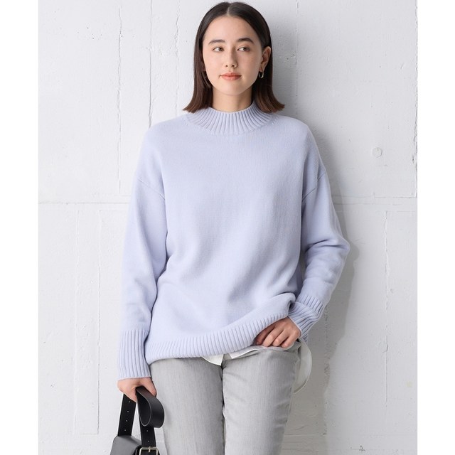UNFILO simple temperament high-neck long loose knitted sweater for women Japanese light luxury autumn and winter