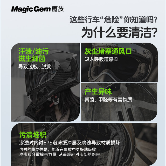 Helmet Cleaning Agent Motorcycle Lining Gallbladder Foam Free Wash Cleaning Dry Cleaning Dirty Removal and Sterilizing Odor Spray