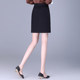 Women's 2025 Spring New High Waist Slim Black Asymmetrical A-line Skirt Short Skirt Fashion Hip Skirt